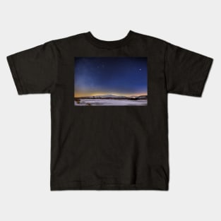 Pen y Fan and Corn Du at Night Kids T-Shirt